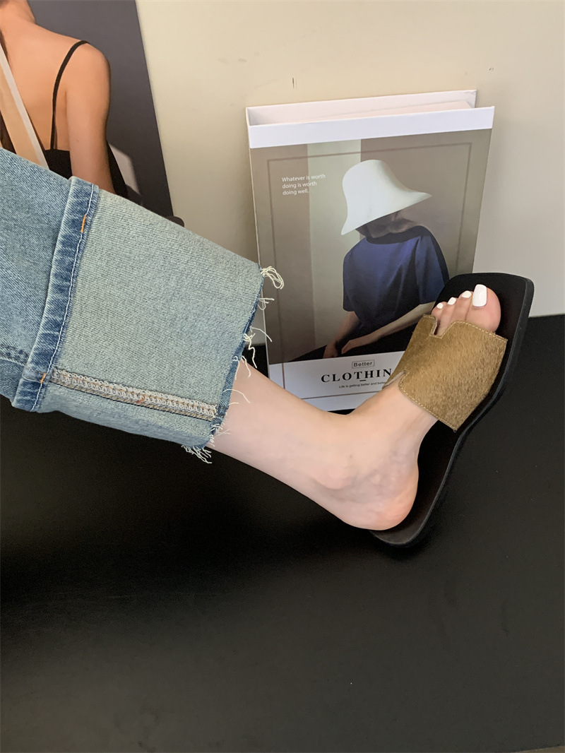 女士凉拖鞋外穿2024年夏季新款时尚百搭复古舒适平底防滑一字拖潮详情18