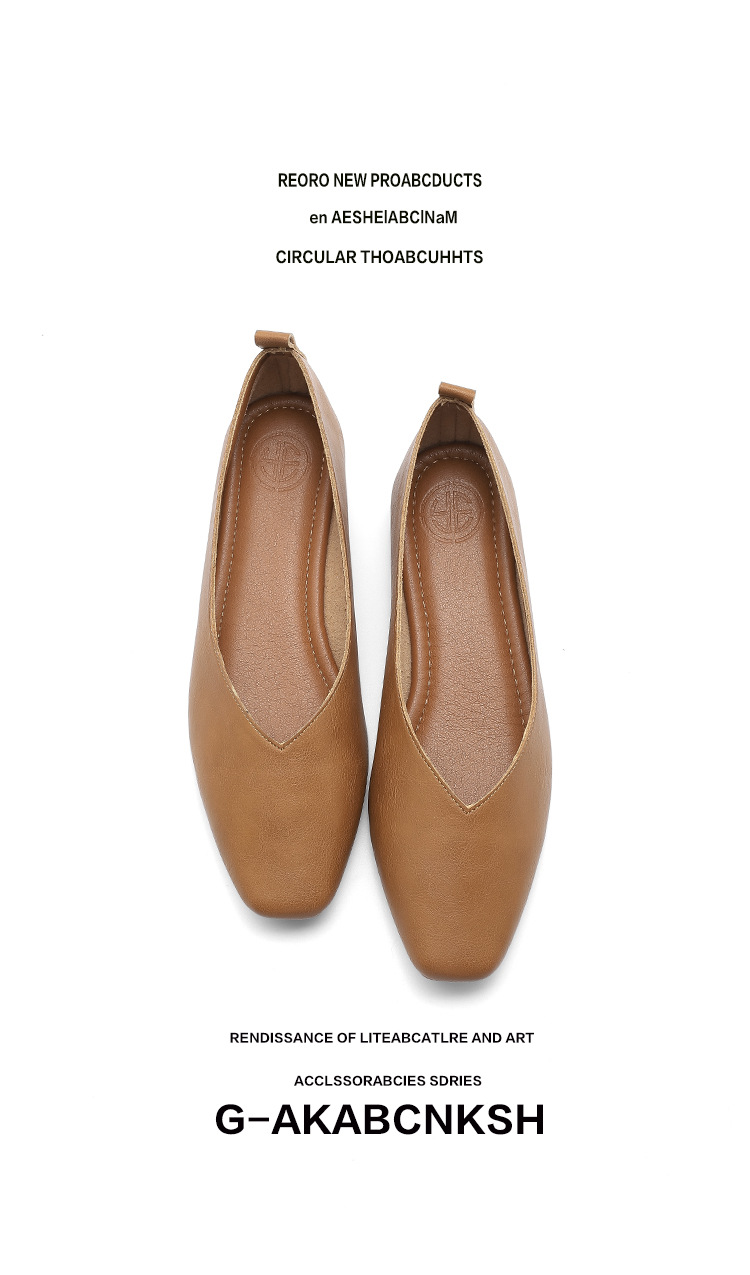 外贸跨境新款小方头浅口女士单鞋软底V口纯色工作鞋117-1#详情19