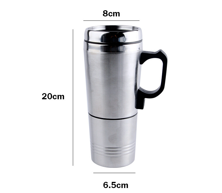 车载加热水杯 车用带点烟器电热杯 内钢外钢双层加热杯 汽车用品详情11