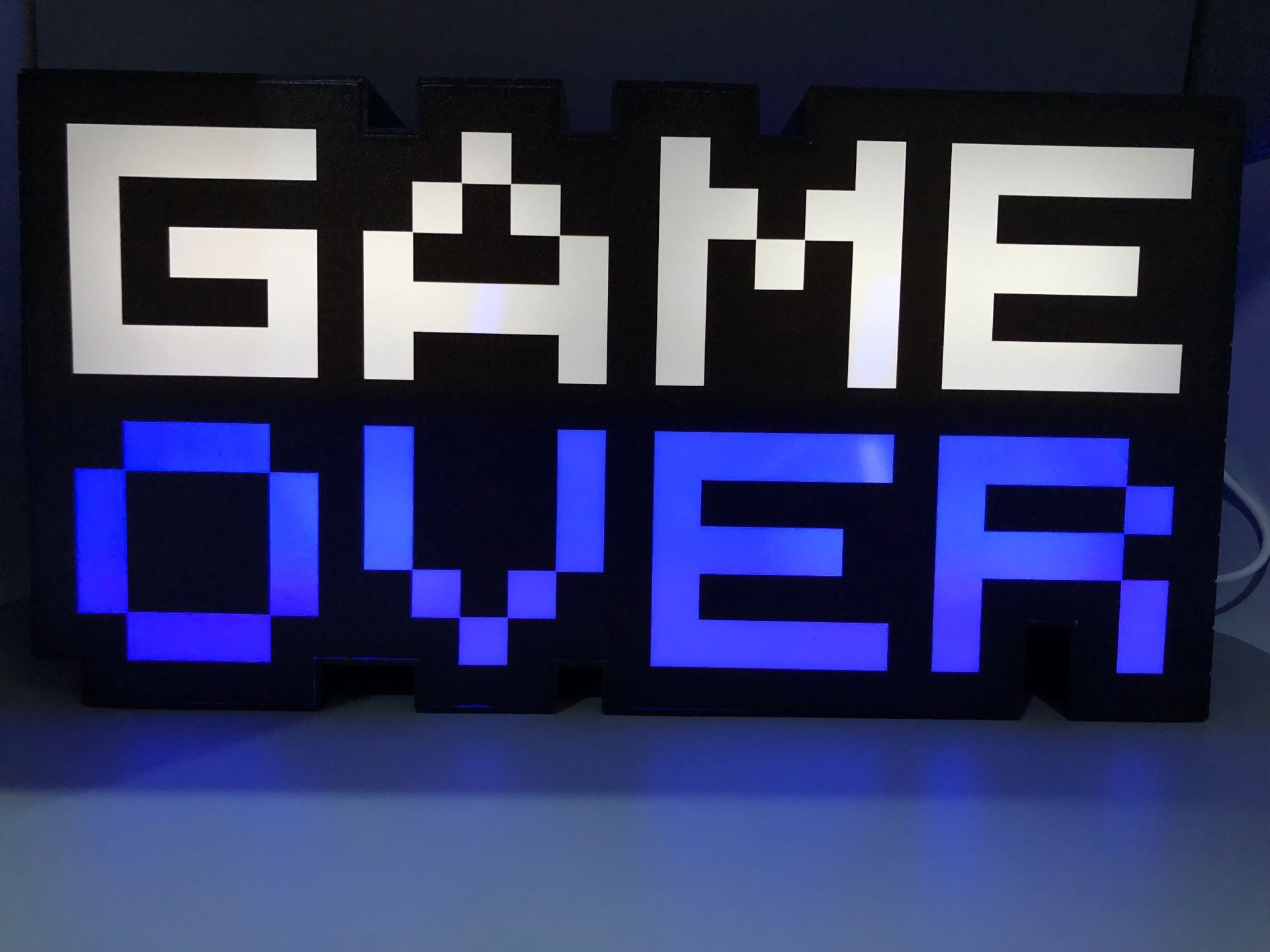 Video Game sound game logo light, seven-color night light, Game over letter LED decorative light pic 1