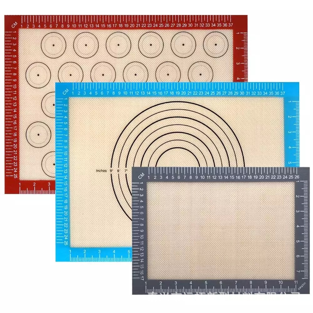 Silicone baking MATS, non-stick baking MATS, high-temperature resistant silicone fiberglass oven MATS, macaron baking MATS wholesale pic 1
