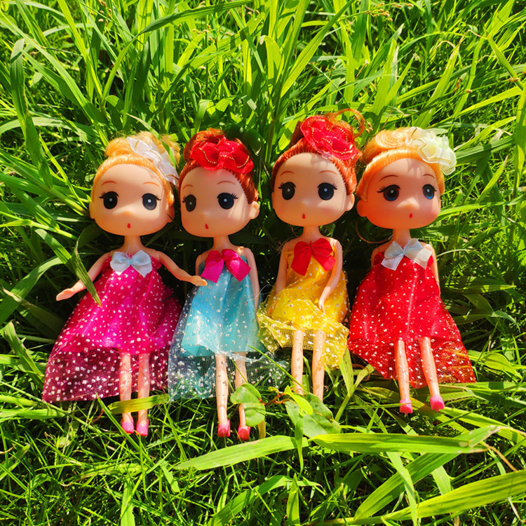 新款韩版DIY芭比娃娃16cm迷糊娃娃公仔挂件女孩玩具1元钥匙扣详情1