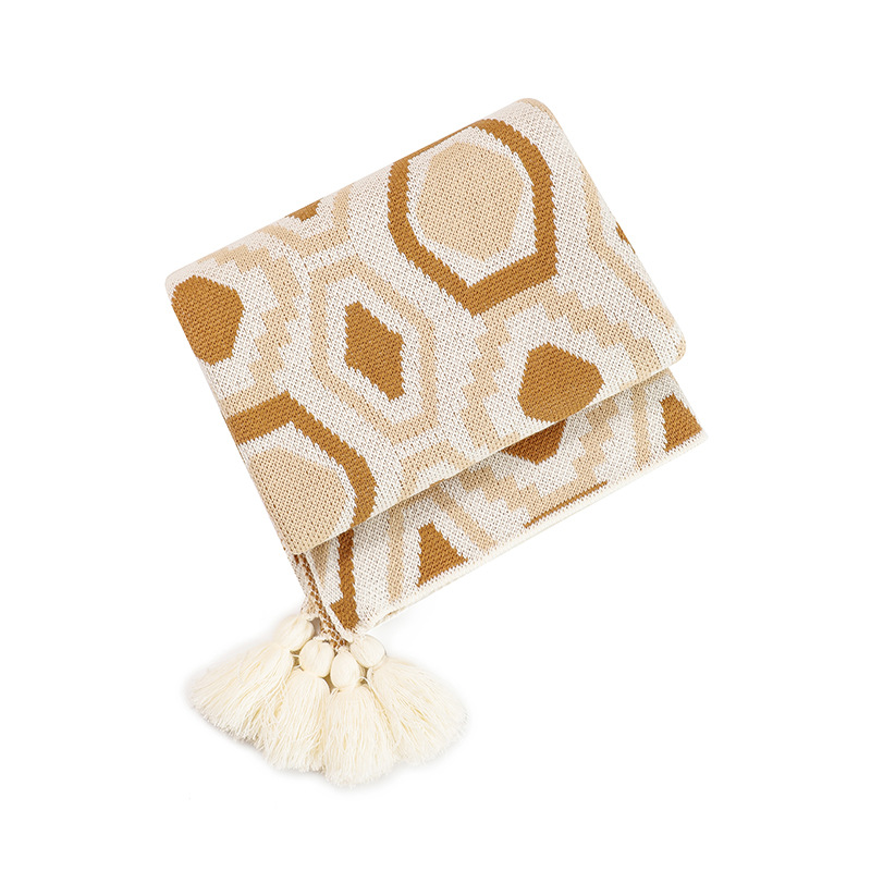 Bohemian blanket, sofa cover blanket, air conditioning blanket, knitted nap blanket, Class a blanket, bed end blanket, blanket pic 6