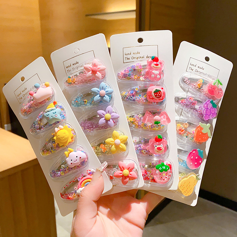 儿童发夹女童头饰侧边刘海夹小孩宝宝流沙夹子公主可爱碎发卡bb夹详情5