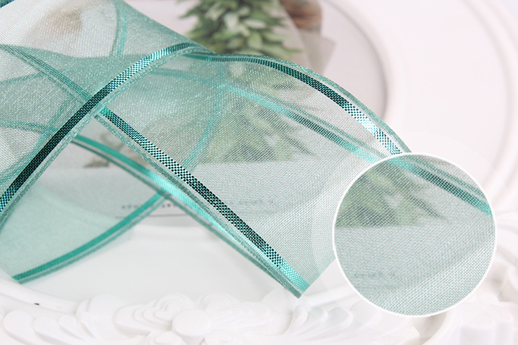 Dingxin Ribbon Wholesale, double-sided bright silk striped snow gauze ribbons, diy handmade hair accessories, bouquets, gift boxes, packaging ribbons pic 11