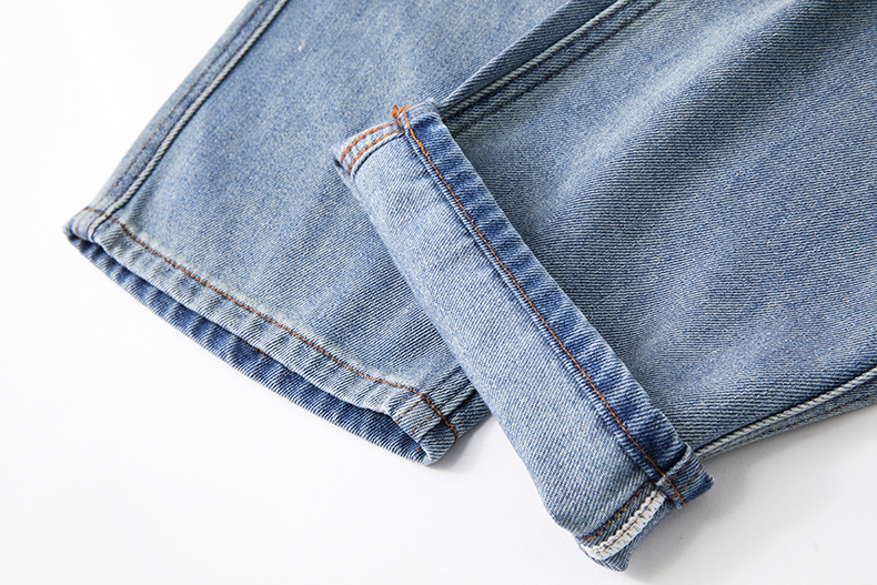 High-waisted straight-leg jeans for women, Spring 2023 new style, loose, slimming, drape, retro and nostalgic, floor-length wide-leg pants pic 42