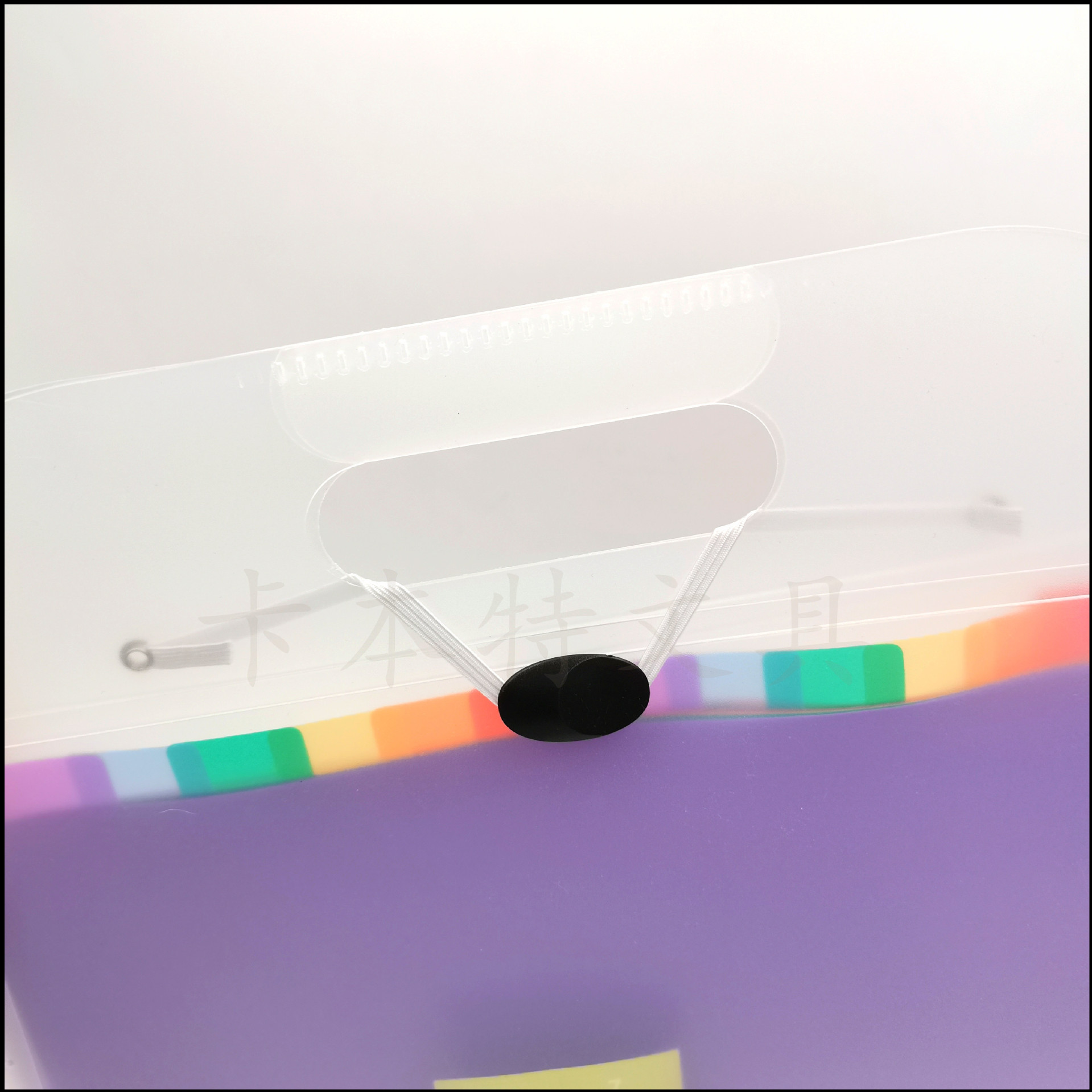 Frosted transparent horizontal organ bag, 13 layers, A4 ticket bag, document bag, binding strap, vertical document storage bag, folder pic 9