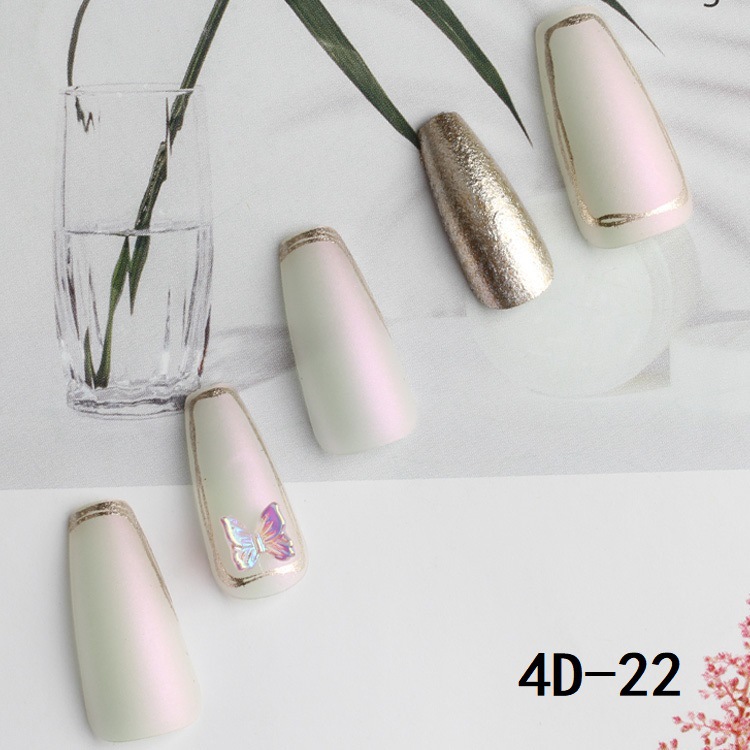 New 30 piece wearable uñas largo medio ballet uñas trapezoidal parche uñas falsas parche uñas falsas europa y Estados Unidos cross border custom manicure pic 7