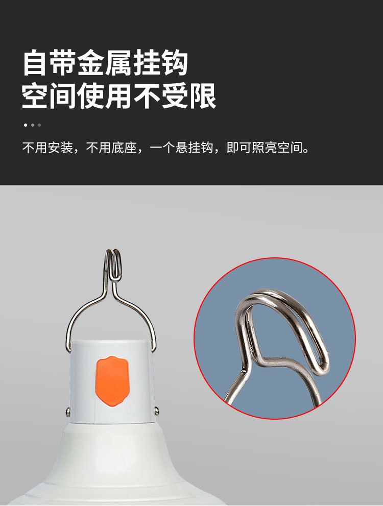 充电灯泡夜市地摊太阳能灯usb充电应急灯停电照明球泡灯 pic 6