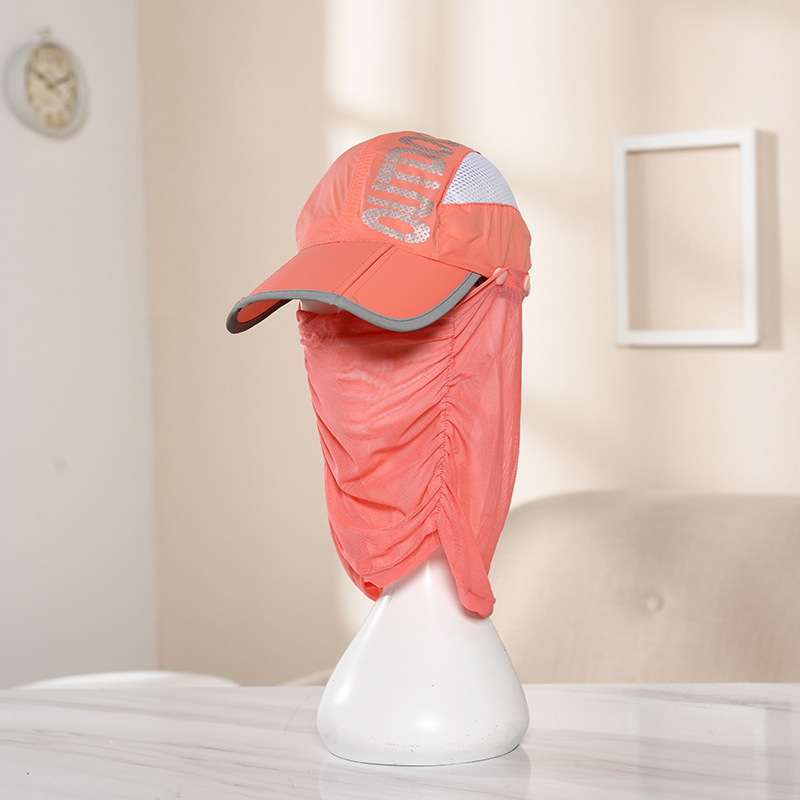 Wholesale of 2020 new outdoor sports cycling sun protection headgear, dust-proof full face hood, foldable fishing cap pic 2