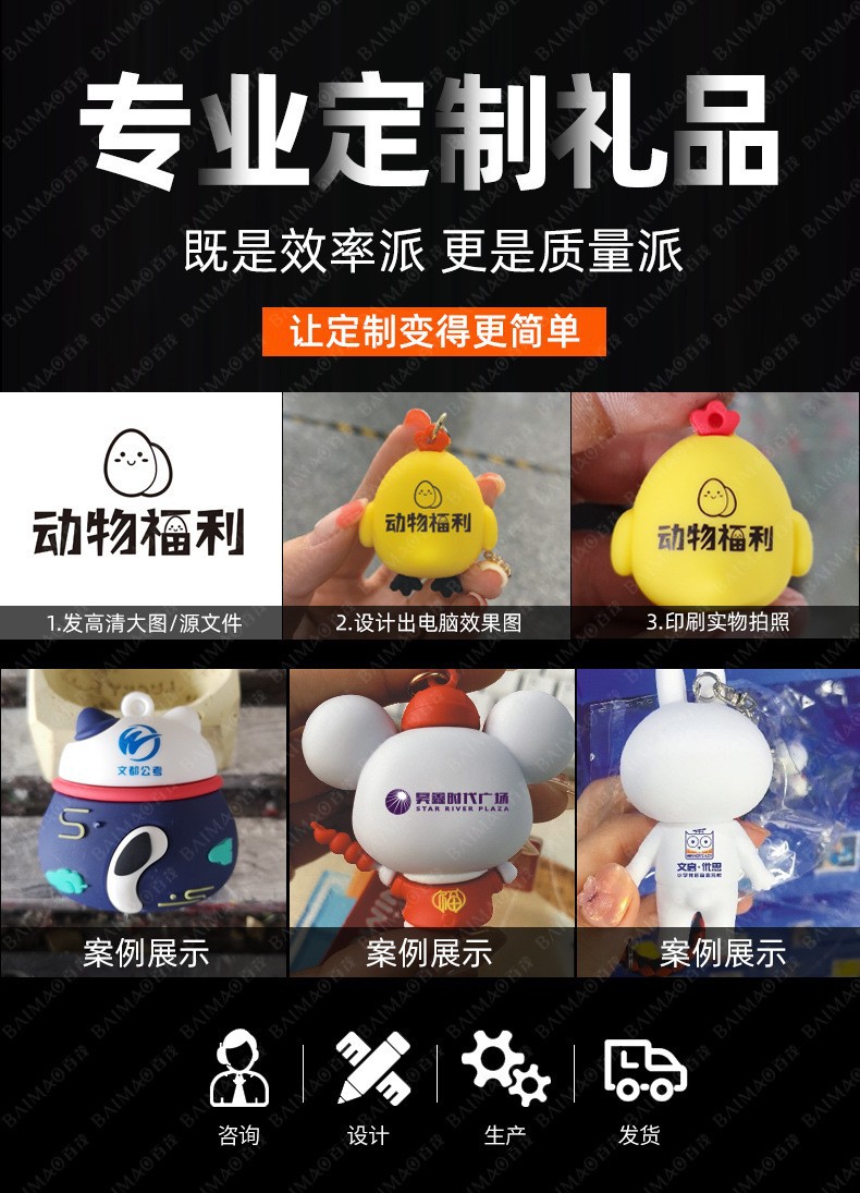 正版卡通柴犬醒狮钥匙扣女可爱精致国潮小兔子钥匙链情侣包包挂件详情2