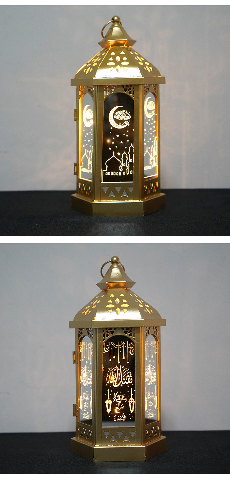 Ranadan Ramadan lantern Eid Custom iron art wind lantern handicrafts Arab-style lanterns Study lighting fixtures pic 3