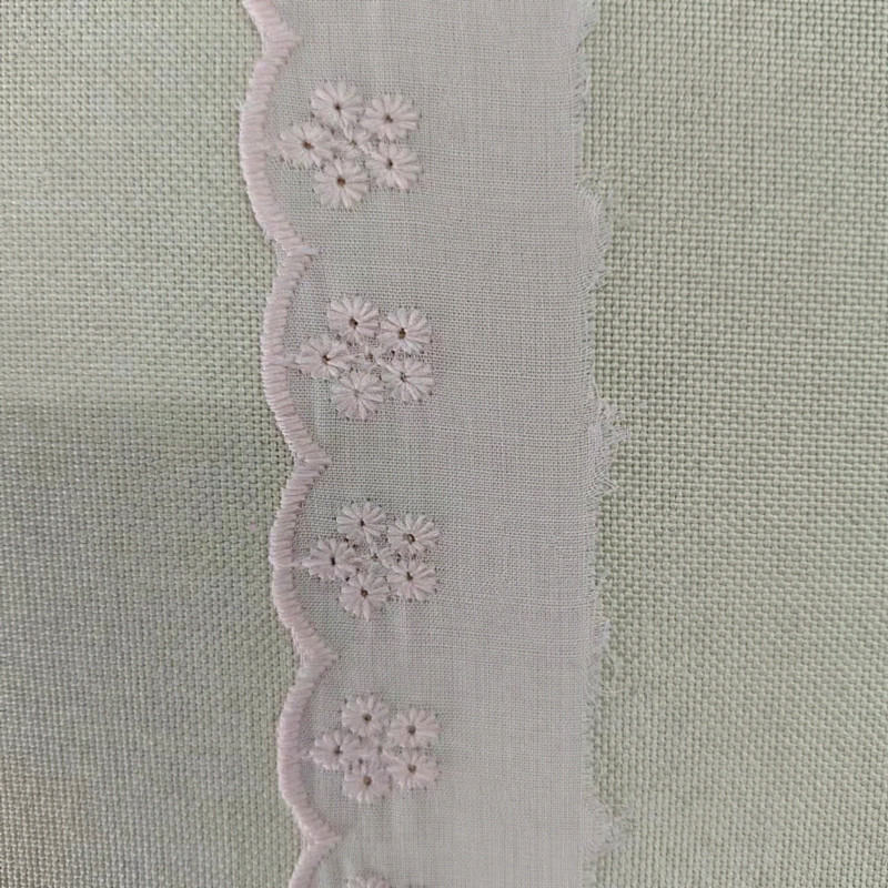 Wholesale of cotton embroidered lace, hollowed-out lace, embroidered skirt hem, clothing accessories, milk silk, perforated, barcode 2.5 pic 11