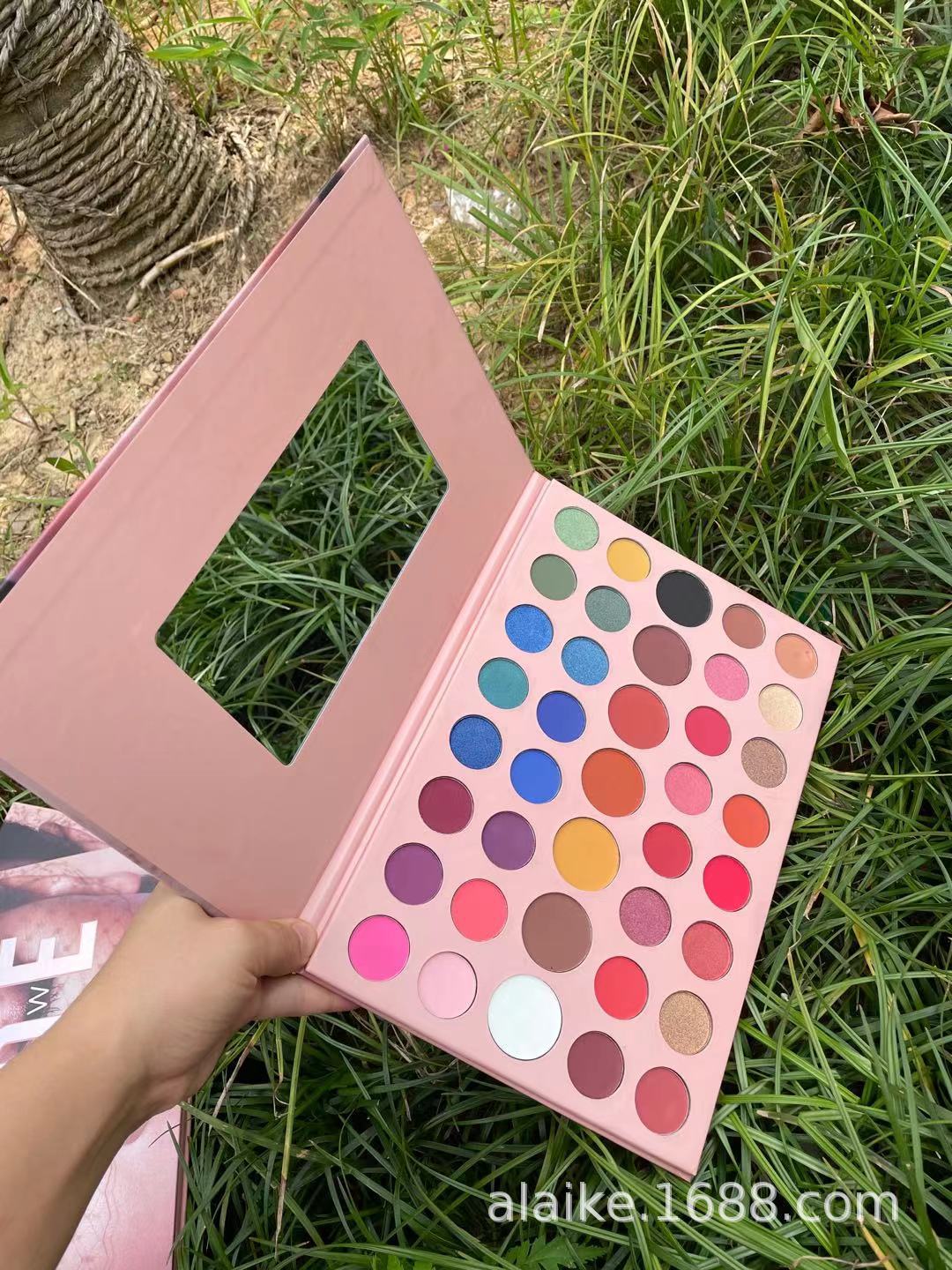 New foreign trade logo 39-color matte pearlescent eyeshadow, nude large paper eyeshadow, earth milk tea color eyeshadow 1 pic 10