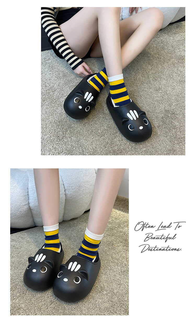 防水棉拖鞋女冬季家居室内防滑毛拖加绒拖鞋包跟厚底棉鞋男士批发详情23