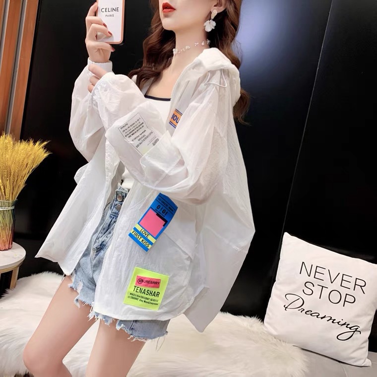 Candy-colored sun-protective clothing for women, mid-length summer 2021 new style loose light jacket, breathable sun-protective shirt, sun-protective clothing pic 13