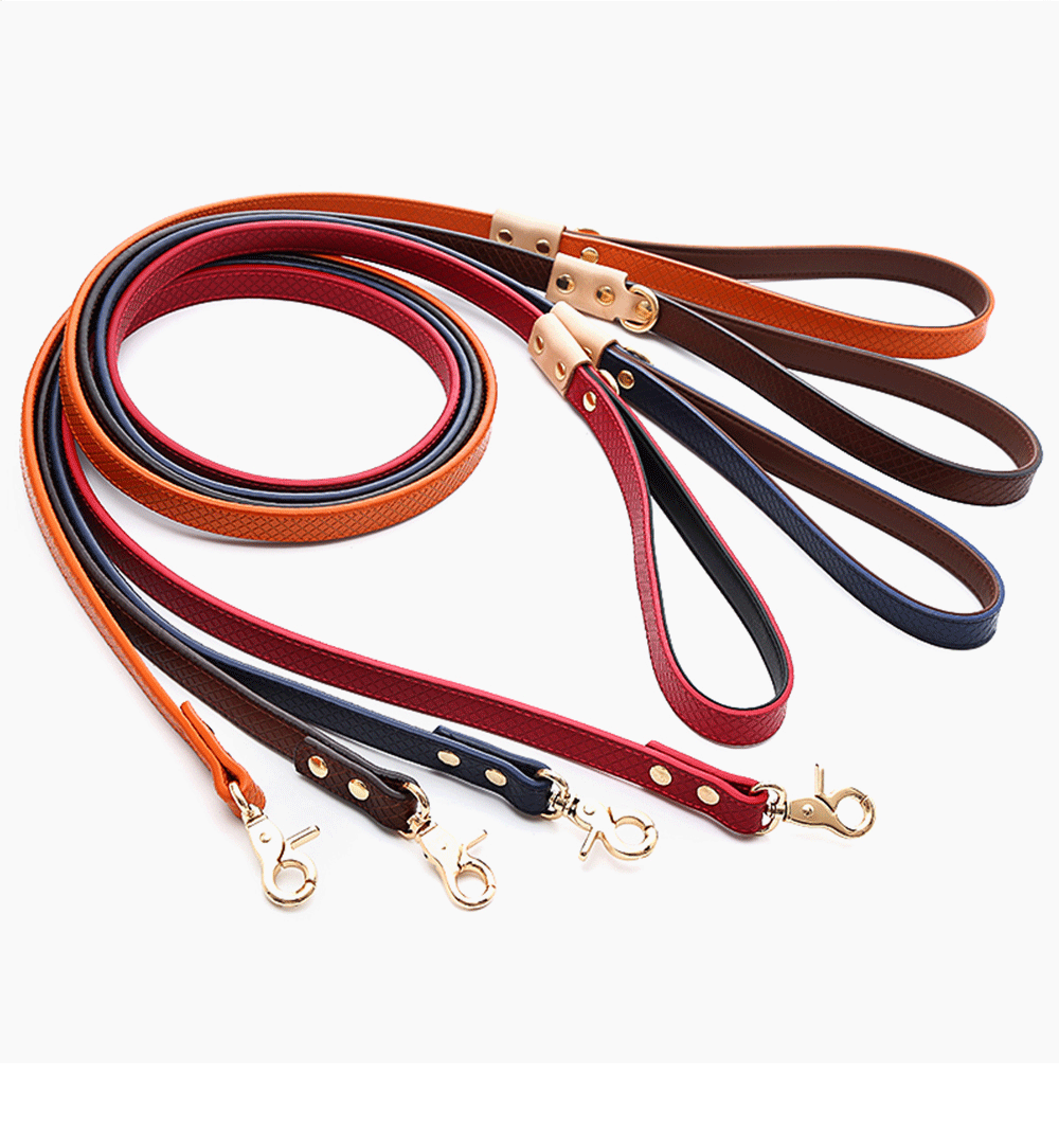 Wholesale in stock with stable supply of two-layer leather dog collars, three-color pet dog neck covers, tactical collars and pet supplies pic 14
