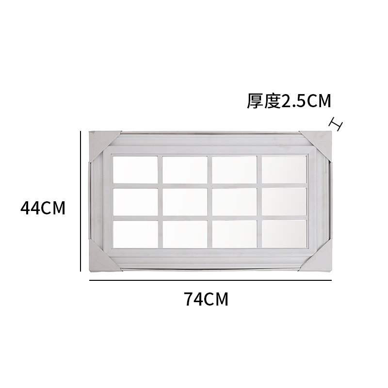 跨境热销简约装饰镜现代客厅卧室通用长方形装饰镜酒店场景壁挂详情4