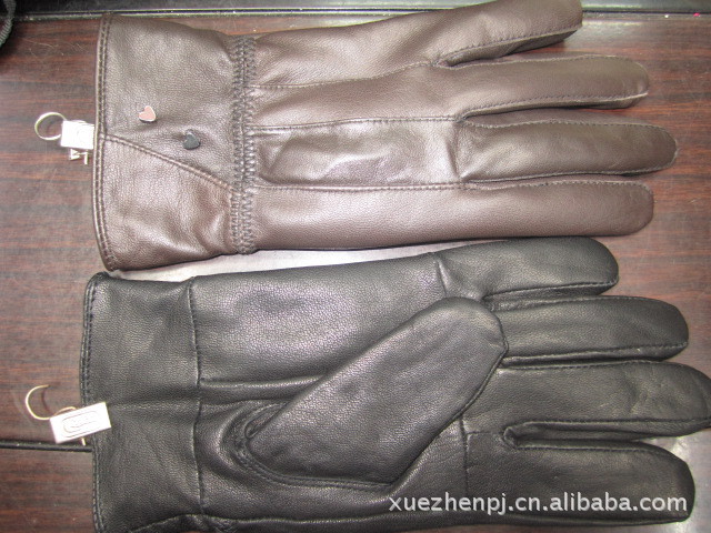 Cross-border genuine leather gloves for men, cyclists, students, Korean version, warm, fleece, thickened cotton, waterproof for driving and riding electric bikes pic 14