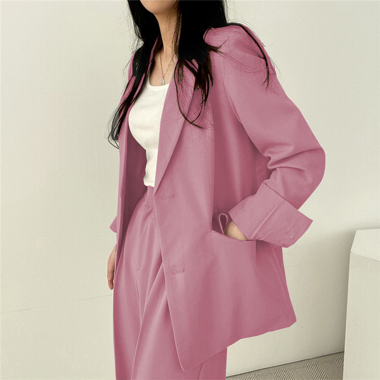 卡其色西装外套女2023新款春秋季韩版小西服套装女士休闲气质上衣详情49