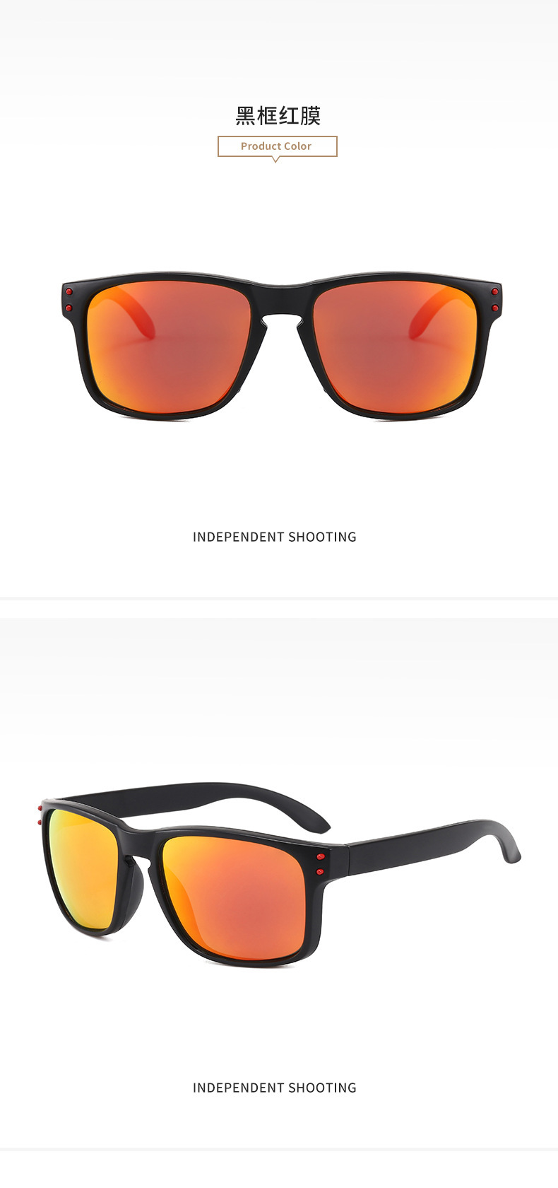 European and American fashion polarized 9102 type sunglasses for both men and women, rivet decoration, essential for outdoor sports and cycling, colorful coated sunglasses, UV-resistant glasses pic 16