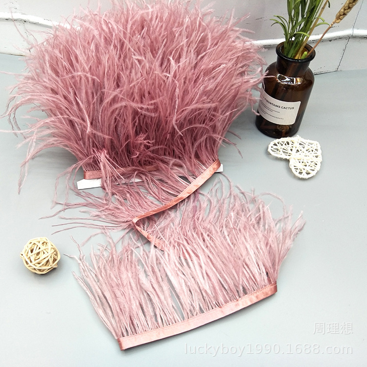 Ostrich feather fabric tape in stock, 6-8cm, clothing and accessories, lace, feather, ostrich feather fabric edge pic 29