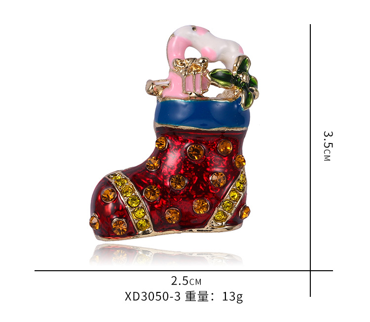 新款圣诞老人圣诞树胸针 复古合金衣服鞋帽配饰胸花 饰品别针详情6