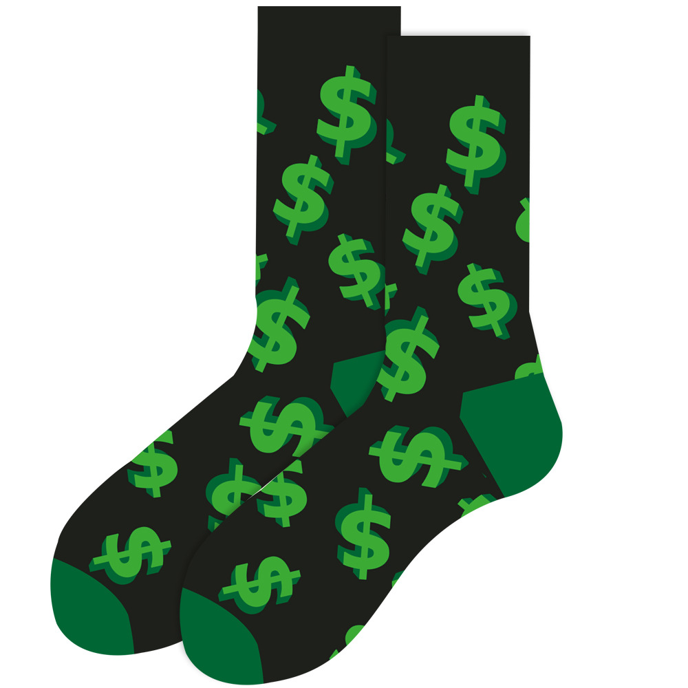 2023秋冬亚马逊新款动物中筒袜几何男袜搞笑骷髅袜子笑脸女袜潮袜详情20