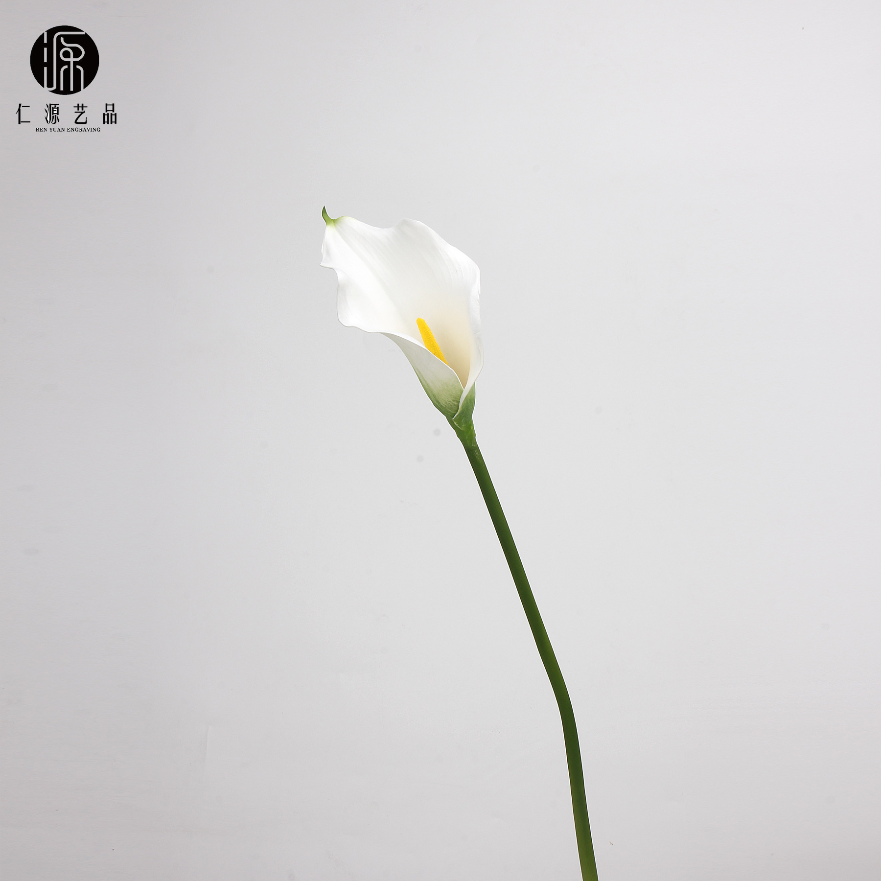 工厂直销 EVA马蹄莲仿真花海芋手感假花单枝婚庆家居插花配材道具详情24