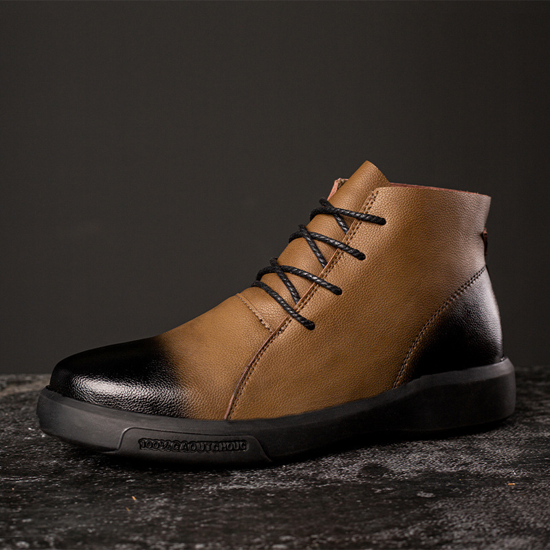 The new Martin boots for men's autumn and winter 2020 are trendy and fashionable Chelsea cowhide retro shoes pic 13