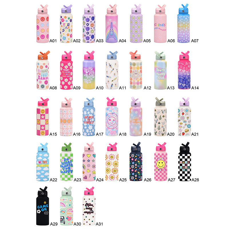 2025新款不锈钢大容量保温杯1L便携运动水壶印刷吸管水杯大口提手保温杯详情7