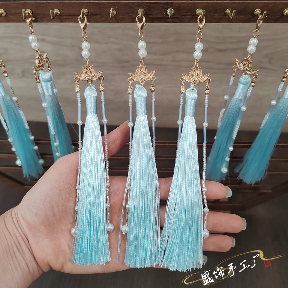 串珠流苏手工琉璃半成品汉服古风发簪旗袍服饰辅料饰品配件步摇详情4