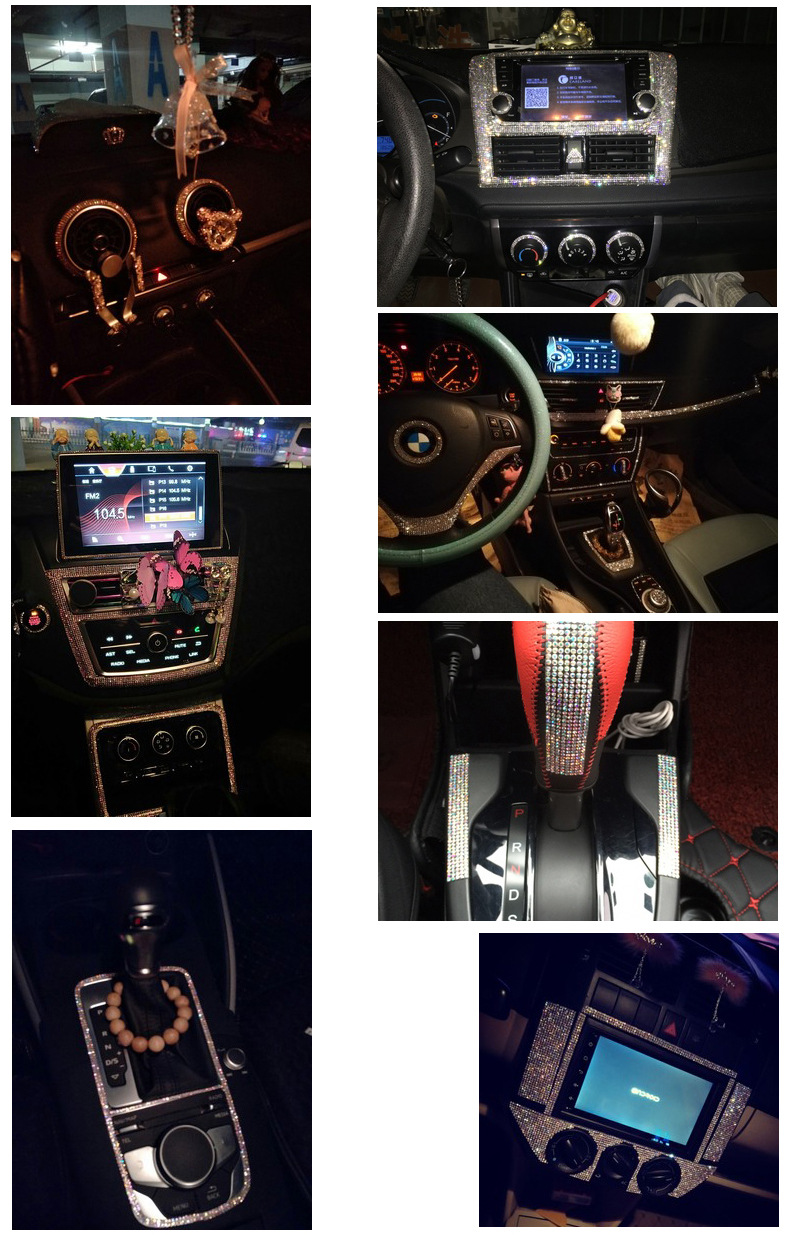 Factory direct sales of pointed-bottom water diamond rubber mesh, shoe and clothing accessories, double-sided self-adhesive hot-pressed diamond stickers, car diamond stickers, DIY pic 9