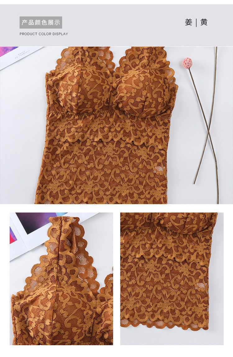 美背网红背心性感蕾丝V领吊带长款外穿内衣打底防走光带胸垫抹胸详情19