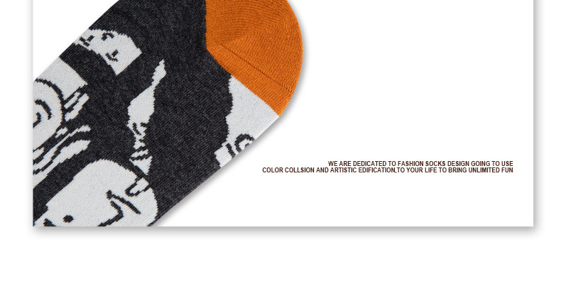 New mid-calf socks for autumn and winter, made of cotton for both men and women, with a unique European and American style, are popular on Instagram streetwear pic 11