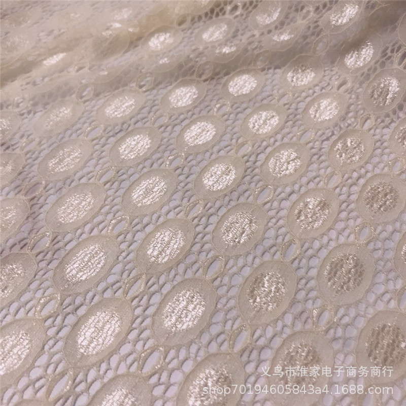 Factory direct sales of brocade dot lace fabric, elastic bright silk lace fabric for clothing, dresses and accessories pic 10