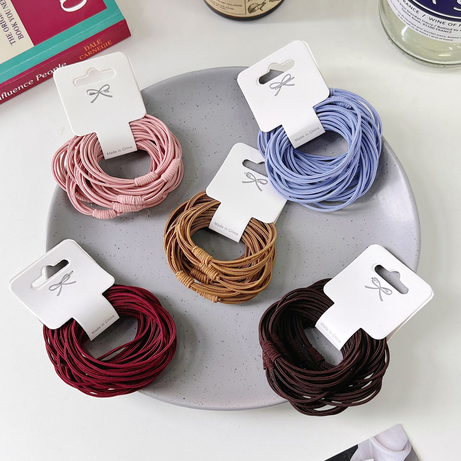 Korean version hair tie, popular online, high-elasticity adult hair tie, multi-strand hair band, basic, versatile, simple hair accessory, leather band pic 47