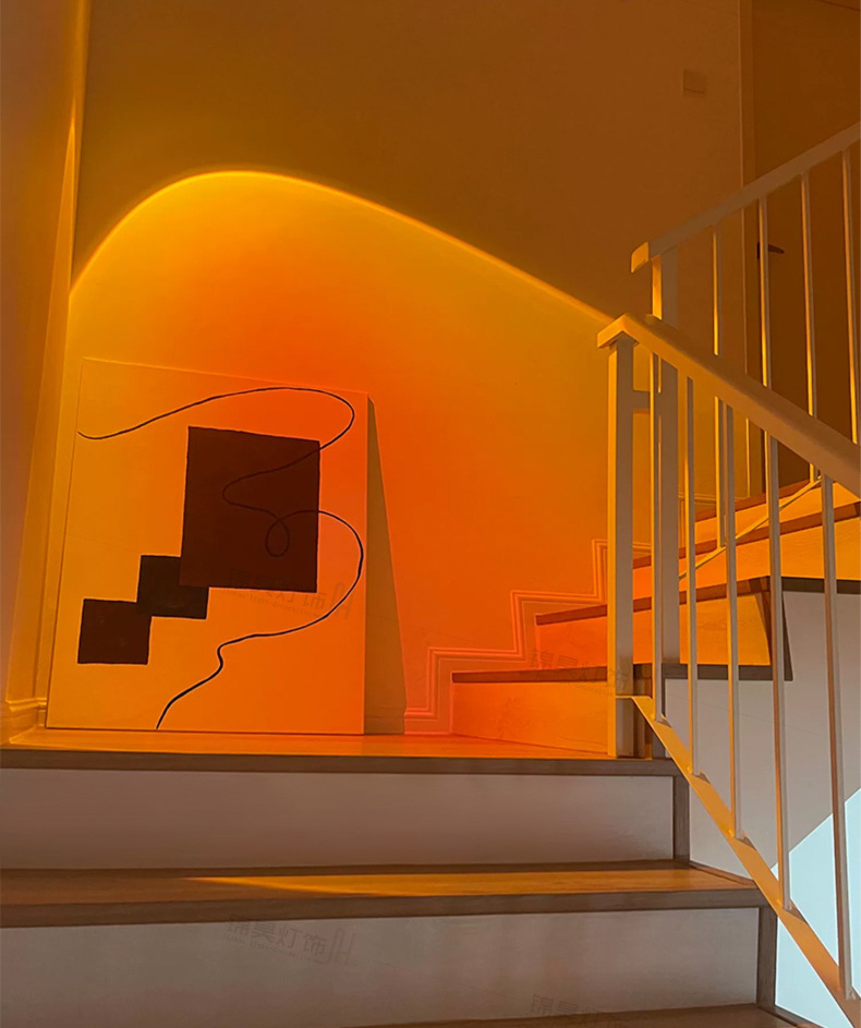 明装日不落射灯嵌入洗墙背景墙玄关直播商用日落夕阳过道氛围射灯详情34