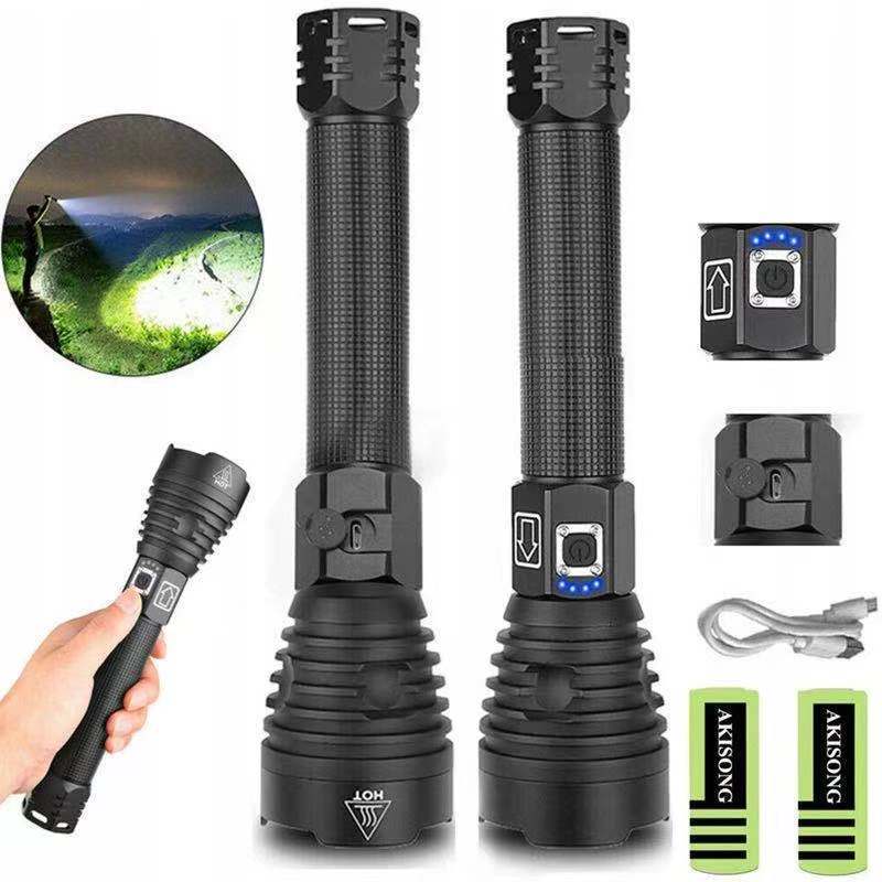 LED high-intensity flashlight USB charging pic 3