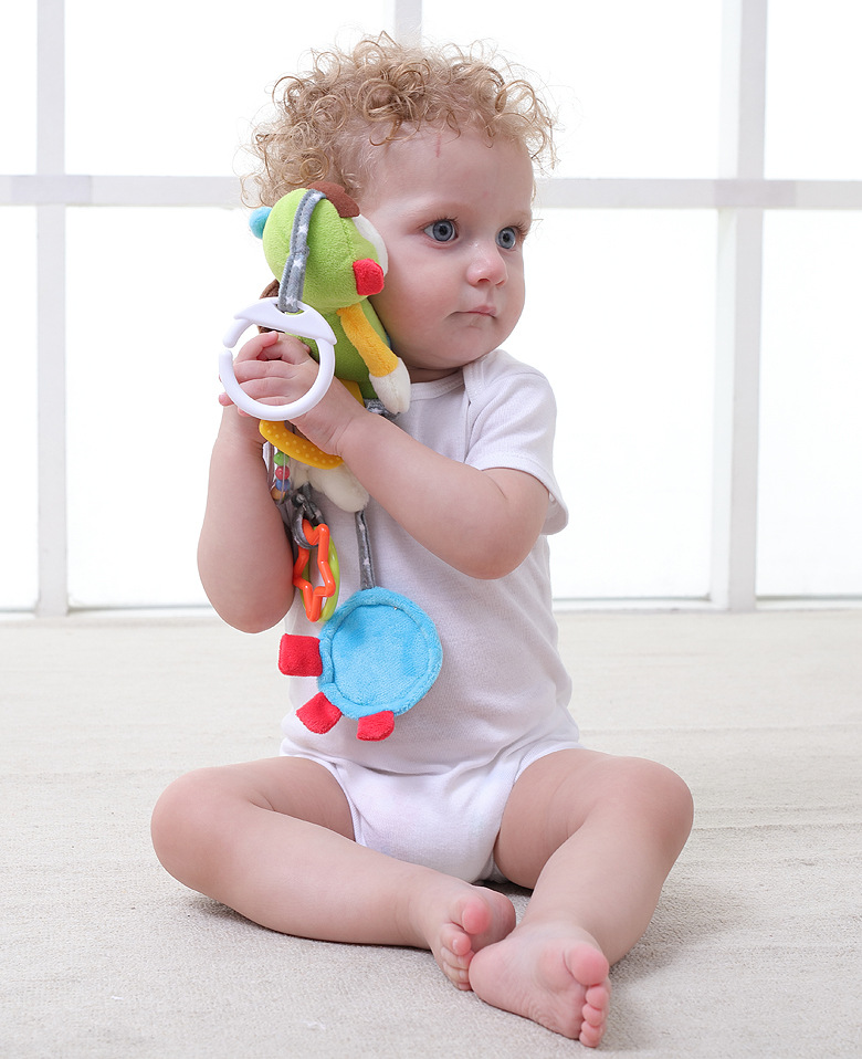 JJOVCE Baby Intelligence Soothing Doll, multi-functional animal bed bell, bed hanger, stroller hanger, baby cloth toy doll pic 9