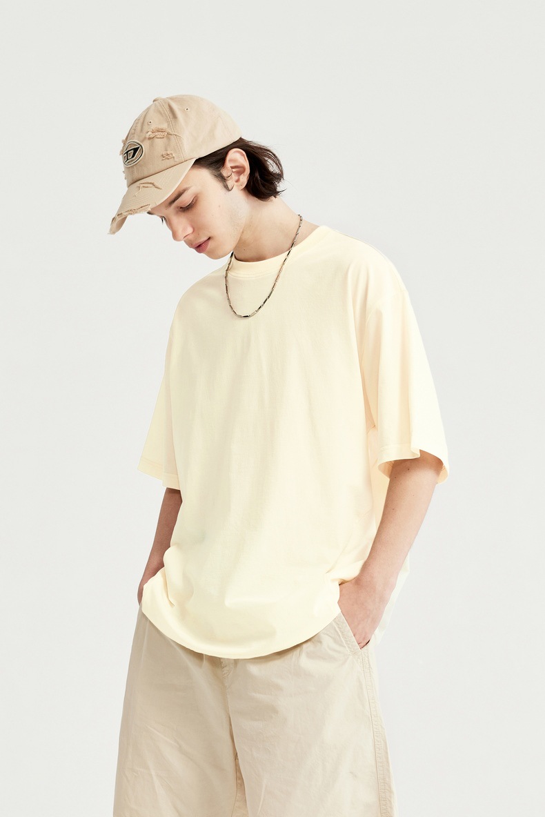 INF男装|150g立体剪裁T恤2024春夏新品宽松潮牌圆领短袖上衣详情10