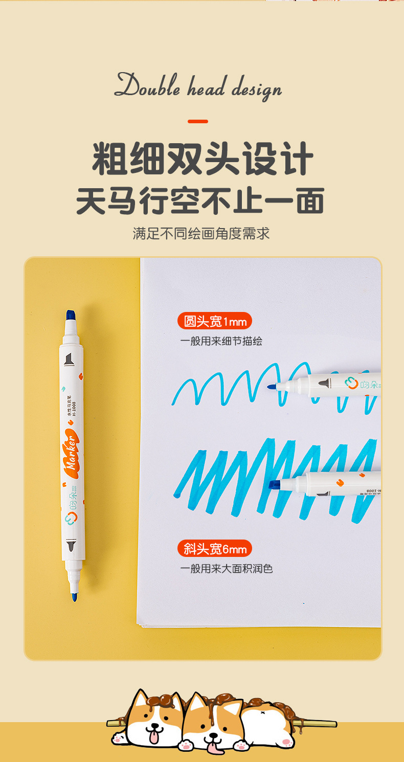 Marker pen set: 12, 24, 36 pieces. Art, drawing, planner, marking, outlining, marker pen, water-based marker pen pic 4