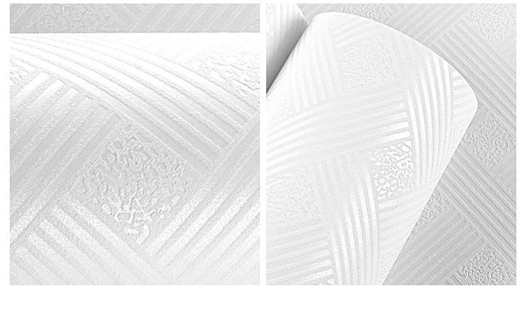 现代简约3d无纺布吊顶天花板屋顶墙纸卧室酒店宾馆白色日系壁纸详情4