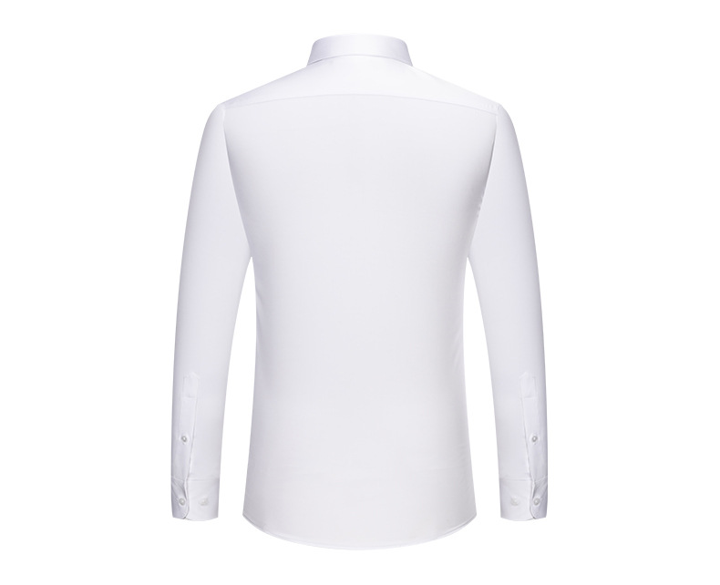 Ropa de hombre nuevos negocios casual camisa de fibra de bambú para hombres lavable a máquina fácil de cuidar hombre sin planchado profesional blanco camisa pic 4