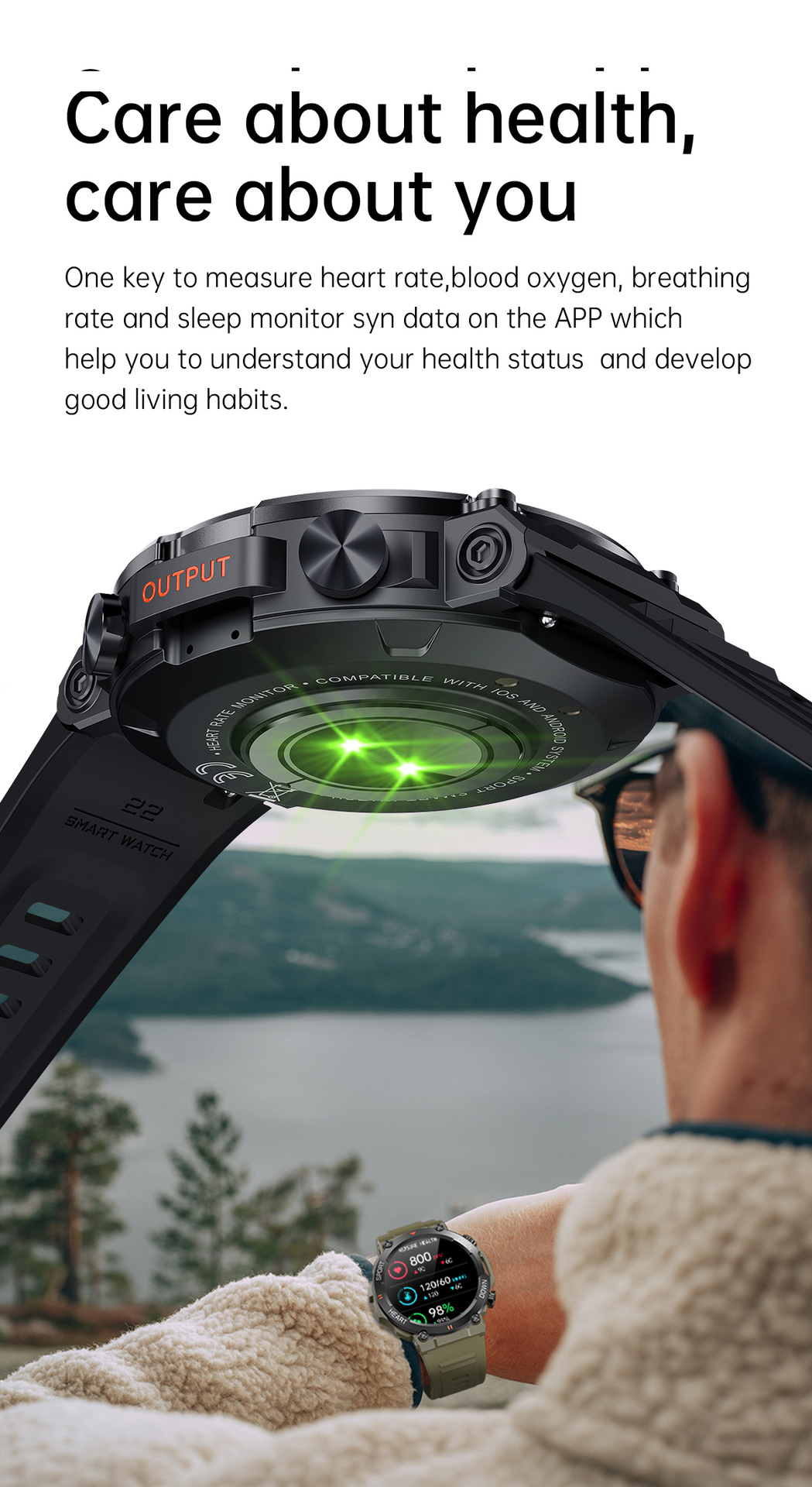 The new K56PRO three-proof communication smartwatch features music, weather, 1.39 inches heart rate, blood pressure and blood oxygen pic 11