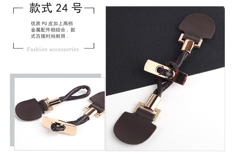 Metal leather buckles for windbreakers, belt buckles for overcoats, sweaters, fur scarves, and skirts pic 27
