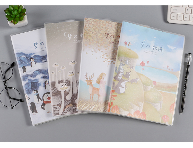 16k rubber-covered notebooks, PVC covered notebooks, creative and simple notepads, student diaries, exercise books wholesale pic 12