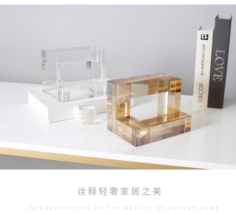 Creative crystal ornaments, modern light luxury home soft furnishings, living room TV cabinets, study decoration handicrafts pic 26