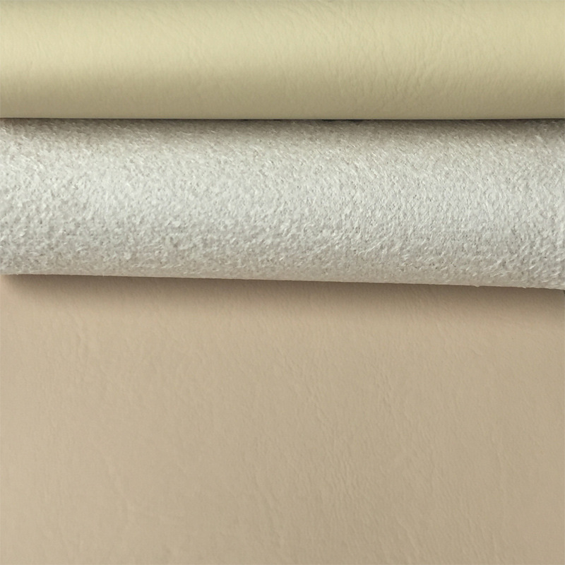 1.2mm Napa texture artificial PVC/PU faux leather matte suede base leather sofa car leather fabric pic 7