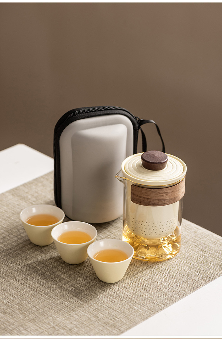 高档旅行茶具套装便携防烫手抓玻璃茶壶快客杯功夫伴手礼商务礼品详情20